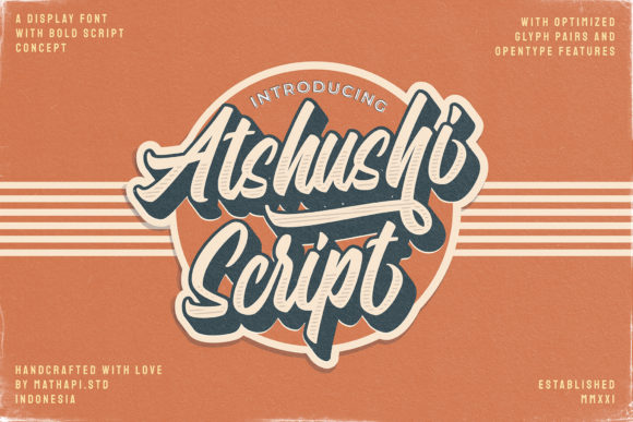 Atshushi Script for Bold Branding and Stylish Typography