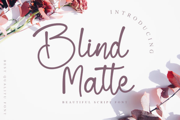 Blind Matte Script for Web Design: A Modern Display Font