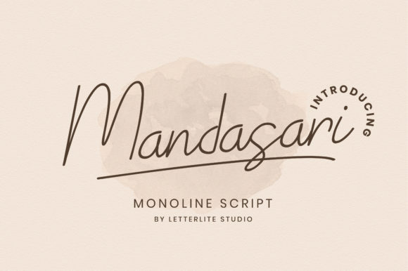 Mandasari Script: A Delicate Typeface for Handmade Creations