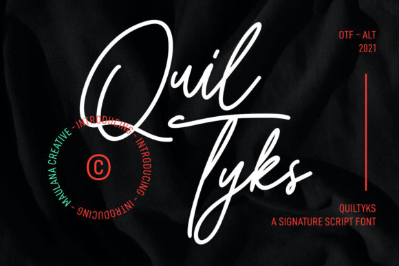 Quiltyks Script: A Handwritten Font for Personalized Branding