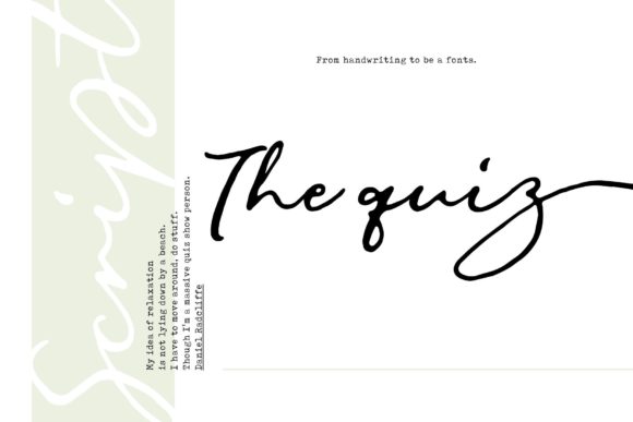The Quiz Script: A Playful Font for Creative Publishing